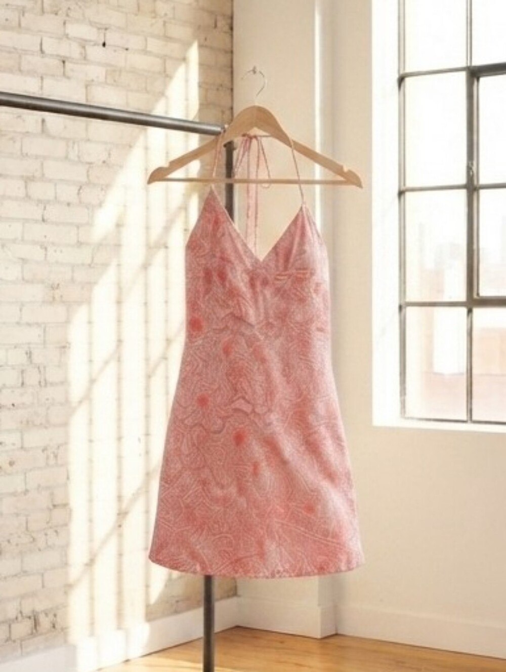Ralph Lauren Pink Paisley Satin Slip Dress
